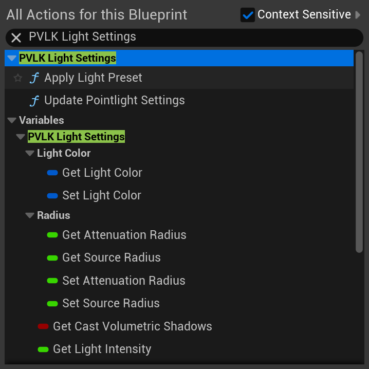 Light Settings